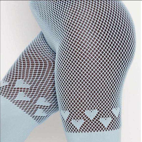 HEARTS SUSPENDER PASTEL BLUE HOSIERY NWT BLACKMILK - Picture 6 of 8